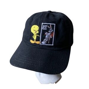 Vtg 90s Y2K Looney Tunes embroidered tweety bird baseball SnapBack bugs bunny